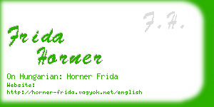 frida horner business card